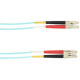 Black Box Fiber Optic Duplex Patch Network Cable - 29.52 ft Fiber Optic Network Cable for Network Device - First End: 2 x LC Male Network - Second End: 2 x LC Male Network - 10 Gbit/s - Patch Cable - 50/125 &micro;m - Aqua FOCMRM4-LCLC-AQ