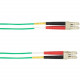 Black Box Fiber Optic Patch Network Cable - 3.28 ft Fiber Optic Network Cable for Network Device - First End: 2 x LC Male Network - Second End: 2 x LC Male Network - 1.25 GB/s - Patch Cable - 9/125 &micro;m - Green - TAA Compliant FOCMRSM-001M-LCLC-GN