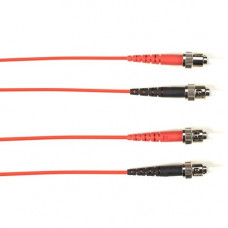 Black Box Fiber Optic Duplex Patch Network Cable - 9.80 ft Fiber Optic Network Cable for Network Device - First End: 2 x ST Male Network - Second End: 2 x ST Male Network - 10 Gbit/s - Patch Cable - OFNP - 50/125 &micro;m - Red - TAA Compliant FOCMP10