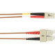 Black Box Duplex Fiber Optic Patch Network Cable - 6.56 ft Fiber Optic Network Cable for Network Device - First End: 2 x SC Male Network - Second End: 2 x SC Male Network - 1 Gbit/s - Patch Cable - 9/125 &micro;m - Brown - TAA Compliant FOCMRSM-002M-S