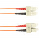 Black Box Fiber Optic Duplex Patch Network Cable - 16.40 ft Fiber Optic Network Cable for Network Device - First End: 2 x SC Male Network - Second End: 2 x SC Male Network - 1 Gbit/s - Patch Cable - OFNR - 50/125 &micro;m - Orange - TAA Compliant FOCM