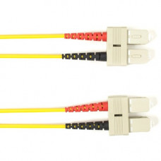 Black Box Fiber Optic Duplex Patch Network Cable - 26.30 ft Fiber Optic Network Cable for Network Device - First End: 2 x SC Male Network - Second End: 2 x SC Male Network - 1 Gbit/s - Patch Cable - OFNR - 9/125 &micro;m - Yellow - TAA Compliant FOCMR