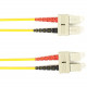 Black Box Fiber Optic Patch Network Cable - 98.40 ft Fiber Optic Network Cable for Network Device - SC Male Network - SC Male Network - 1 Gbit/s - Patch Cable - OFNR - 9/125 &micro;m - Yellow - TAA Compliant FOCMRSM-030M-SCSC-YL