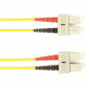 Black Box Fiber Optic Duplex Patch Network Cable - 19.70 ft Fiber Optic Network Cable for Network Device - First End: 2 x SC Male Network - Second End: 2 x SC Male Network - 1 Gbit/s - Patch Cable - OFNR - 9/125 &micro;m - Yellow - TAA Compliant FOCMR