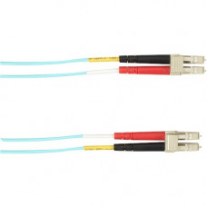 Black Box OS2 9/125 Singlemode Fiber Optic Patch Cable OFNR PVC LCLC AQ 15M - 49.21 ft Fiber Optic Network Cable for Network Device - First End: 2 x LC Male Network - Second End: 2 x LC Male Network - 10 Gbit/s - Patch Cable - OFNR, Riser, CMR - 9/125 &am