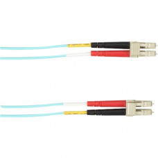 Black Box OS2 9/125 Singlemode Fiber Optic Patch Cable OFNR PVC LC-LC AQ 3M - 9.84 ft Fiber Optic Network Cable for Network Device - First End: 2 x LC Male Network - Second End: 2 x LC Male Network - 10 Gbit/s - Patch Cable - OFNR, Riser, CMR - 9/125 &
