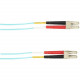 Black Box OS2 9/125 Singlemode Fiber Optic Patch Cable OFNR PVC LCLC AQ 15M - 49.21 ft Fiber Optic Network Cable for Network Device - First End: 2 x LC Male Network - Second End: 2 x LC Male Network - 10 Gbit/s - Patch Cable - OFNR, Riser, CMR - 9/125 &am