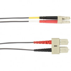 Black Box Colored Fiber OS2 9-Micron Singlemode Fiber Optic Patch Cable - Duplex, PVC - 9.84 ft Fiber Optic Network Cable for Network Device - First End: 2 x SC Male Network - Second End: 2 x LC Male Network - 1 Gbit/s - Patch Cable - Shielding - 9/125 &a