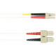 Black Box Colored Fiber OS2 9-Micron Singlemode Fiber Optic Patch Cable - Duplex, PVC - 9.84 ft Fiber Optic Network Cable for Network Device - First End: 2 x SC Male Network - Second End: 2 x LC Male Network - 1 Gbit/s - Patch Cable - Shielding - 9/125 &a