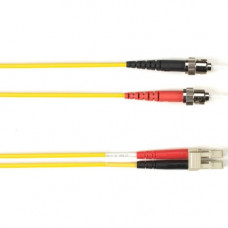Black Box Fiber Optic Duplex Patch Network Cable - 9.84 ft Fiber Optic Network Cable for Network Device - First End: 2 x ST Male Network - Second End: 2 x LC Male Network - 128 MB/s - Patch Cable - 9/125 &micro;m - Yellow - TAA Compliant FOCMRSM-003M-