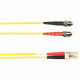 Black Box Fiber Optic Duplex Patch Network Cable - 16.40 ft Fiber Optic Network Cable for Network Device - First End: 2 x ST Male Network - Second End: 2 x LC Male Network - 1 Gbit/s - Patch Cable - OFNP - 50/125 &micro;m - Yellow - TAA Compliant FOCM