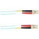 Black Box Colored Fiber OS2 9/125 Singlemode Fiber Optic Patch Cable - OFNR PVC - 26.25 ft Fiber Optic Network Cable for Network Device - First End: 2 x LC Male Network - Second End: 2 x LC Male Network - 10 Gbit/s - Patch Cable - OFNR - 9/125 &micro;