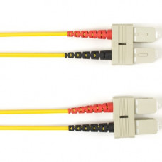 Black Box Duplex Fiber Optic Patch Network Cable - 22.97 ft Fiber Optic Network Cable for Network Device - First End: 2 x SC Male Network - Second End: 2 x SC Male Network - 1 Gbit/s - Patch Cable - 9/125 &micro;m - Yellow - TAA Compliant FOCMRSM-007M
