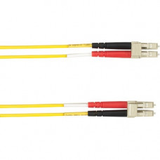 Black Box Colored Fiber OS2 9/125 Singlemode Fiber Optic Patch Cable - OFNR PVC - 26.25 ft Fiber Optic Network Cable for Network Device - First End: 2 x LC Male Network - Second End: 2 x LC Male Network - 1 Gbit/s - Patch Cable - OFNR, CMR - 9/125 &mi