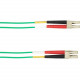 Black Box Multicolored Fiber Optic Patch Cable - 32.81 ft Fiber Optic Network Cable for Network Device - First End: 2 x LC Male Network - Second End: 2 x LC Male Network - 128 MB/s - Patch Cable - 9/125 &micro;m - Green - TAA Compliant FOCMRSM-010M-LC