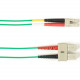 Black Box Duplex Fiber Optic Patch Network Cable - 32.81 ft Fiber Optic Network Cable for Network Device - First End: 2 x SC Male Network - Second End: 2 x SC Male Network - 1 Gbit/s - Patch Cable - 9/125 &micro;m - Green - TAA Compliant FOCMRSM-010M-