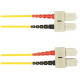Black Box Colored Fiber OS2 9/125 Singlemode Fiber Optic Patch Cable - OFNR PVC - 32.81 ft Fiber Optic Network Cable for Network Device - First End: 2 x SC Male Network - Second End: 2 x SC Male Network - 10 Gbit/s - Patch Cable - OFNR, Riser, CMR - 9/125