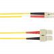 Black Box Fiber Optic Patch Network Cable - 49.21 ft Fiber Optic Network Cable for Network Device - First End: 2 x SC Male Network - Second End: 2 x LC Male Network - 1 Gbit/s - Patch Cable - 9/125 &micro;m - Yellow - TAA Compliant - TAA Compliance FO