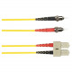 Black Box Duplex Fiber Optic Patch Network Cable - 49.21 ft Fiber Optic Network Cable for Network Device - First End: 2 x ST Male Network - Second End: 2 x ST Male Network - 128 MB/s - Patch Cable - 9/125 &micro;m - Yellow - TAA Compliant FOCMRSM-015M