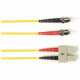Black Box Fiber Optic Duplex Patch Network Cable - 65.62 ft Fiber Optic Network Cable for Network Device - First End: 2 x ST Male Network - Second End: 2 x SC Male Network - 128 MB/s - Patch Cable - 9/125 &micro;m - Yellow - TAA Compliant FOCMRSM-020M