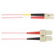 Black Box Fiber Optic Patch Network Cable - 98.43 ft Fiber Optic Network Cable for Network Device - First End: 1 x SC Male Network - Second End: 1 x LC Male Network - Patch Cable - Orange FOCMRSM-030M-SCLC-OR