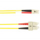 Black Box Fiber Optic Duplex Patch Network Cable - 9.80 ft Fiber Optic Network Cable for Network Device - First End: 2 x SC Male Network - Second End: 2 x LC Male Network - 1 Gbit/s - Patch Cable - OFNR - 9/125 &micro;m - Yellow - TAA Compliant FOCMRS