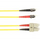 Black Box Fiber Optic Duplex Patch Network Cable - 49.20 ft Fiber Optic Network Cable for Network Device - First End: 2 x ST Male Network - Second End: 2 x SC Male Network - 10 Gbit/s - Patch Cable - OFNR - 50/125 &micro;m - Yellow - TAA Compliant FOC