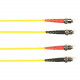Black Box Fiber Optic Patch Network Cable - 26.30 ft Fiber Optic Network Cable for Network Device - ST Male Network - ST Male Network - 1 Gbit/s - Patch Cable - OFNR - 9/125 &micro;m - Yellow - TAA Compliant FOCMRSM-008M-STST-YL