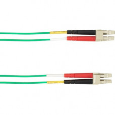 Black Box Fiber Optic Duplex Patch Network Cable - 400 ft Fiber Optic Network Cable for Network Device - First End: 2 x LC Network - Male - Second End: 2 x LC Network - Male - Patch Cable - Green FOCMRSM-LCLC-GN-400