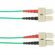 Black Box OM3 50-Micron Multimode Fiber Optic Patch Cable - LSZH, SC-SC, Green, 1-m - 3.28 ft Fiber Optic Network Cable for Network Device - First End: 2 x SC Male Network - Second End: 2 x SC Male Network - 10 Gbit/s - Patch Cable - 50/125 &micro;m -