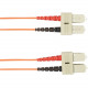Black Box Fiber Optic Duplex Patch Network Cable - 3.28 ft Fiber Optic Network Cable for Network Device - First End: 2 x SC Male Network - Second End: 2 x SC Male Network - 10 Gbit/s - Patch Cable - 50/125 &micro;m - Orange - TAA Compliant FOLZH10-001