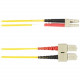 Black Box Colored Fiber OM3 50/125 Multimode Fiber Optic Patch Cable - LSZH - 6.56 ft Fiber Optic Network Cable for Network Device - First End: 2 x SC Male Network - Second End: 2 x LC Male Network - 10 Gbit/s - Patch Cable - LSZH - 50/125 &micro;m - 