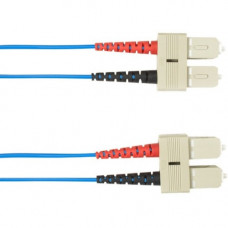 Black Box Fiber Optic Duplex Patch Network Cable - 6.56 ft Fiber Optic Network Cable for Network Device - First End: 2 x SC Male Network - Second End: 2 x SC Male Network - 10 Gbit/s - Patch Cable - 50/125 &micro;m - Blue - TAA Compliant FOLZH10-002M-