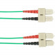 Black Box OM3 50-Micron Multimode Fiber Optic Patch Cable - LSZH, SC-SC, Green, 2-m - 6.56 ft Fiber Optic Network Cable for Network Device - First End: 2 x SC Male Network - Second End: 2 x SC Male Network - 10 Gbit/s - Patch Cable - 50/125 &micro;m -