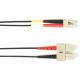 Black Box Fiber Optic Duplex Patch Network Cable - 13.10 ft Fiber Optic Network Cable for Network Device - First End: 2 x SC Male Network - Second End: 2 x LC Male Network - Patch Cable - LSZH - 50/125 &micro;m - Black - TAA Compliant FOLZH50-004M-SCL