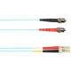 Black Box Colored Fiber OM3 50-Micron Multimode Fiber Optic Patch Cable - Duplex, LSZH - 9.84 ft Fiber Optic Network Cable for Network Device - First End: 2 x ST Male Network - Second End: 2 x LC Male Network - 10 Gbit/s - Patch Cable - LSZH - 50/125 &