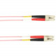 Black Box Fiber Optic Duplex Patch Network Cable - 9.80 ft Fiber Optic Network Cable for Network Device - First End: 2 x LC Male Network - Second End: 2 x LC Male Network - 10 Gbit/s - Patch Cable - OFNR - 50/125 &micro;m - Pink - TAA Compliant FOCMRM