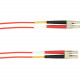 Black Box Fiber Optic Duplex Patch Network Cable - 65.62 ft Fiber Optic Network Cable for Network Device - First End: 2 x LC Male Network - Second End: 2 x LC Male Network - 1.25 GB/s - Patch Cable - 50/125 &micro;m - Red - TAA Compliant FOLZH10-020M-