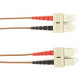 Black Box Fiber Optic Duplex Patch Network Cable - 6.50 ft Fiber Optic Network Cable for Network Device - First End: 2 x SC Male Network - Second End: 2 x SC Male Network - Patch Cable - LSZH - 50/125 &micro;m - Brown - TAA Compliant FOLZH50-002M-SCSC