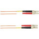 Black Box Colored Fiber OM2 50/125 Multimode Fiber Optic Patch Cable - LSZH - 29.53 ft Fiber Optic Network Cable for Network Device - First End: 2 x LC Male Network - Second End: 2 x LC Male Network - 1 Gbit/s - Patch Cable - LSZH, LSOH - 50/125 &micr