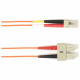 Black Box Fiber Optic Duplex Patch Network Cable - 65.62 ft Fiber Optic Network Cable for Network Device - First End: 2 x SC Male Network - Second End: 2 x LC Male Network - 1 Gbit/s - Patch Cable - 50/125 &micro;m - Orange - TAA Compliant FOLZH50-020