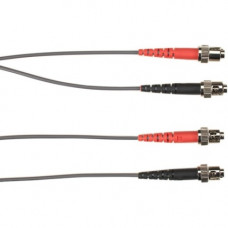 Black Box Fiber Optic Duplex Patch Network Cable - 6.56 ft Fiber Optic Network Cable for Network Device - First End: 2 x ST Male Network - Second End: 2 x ST Male Network - 1 Gbit/s - Patch Cable - 62.5/125 &micro;m - Gray - TAA Compliant FOLZH62-002M