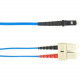 Black Box Fiber Optic Duplex Patch Network Cable - 9.80 ft Fiber Optic Network Cable for Network Device - First End: 2 x SC Male Network - Second End: 1 x MT-RJ Male Network - 10 Gbit/s - Patch Cable - LSZH - 62.5/125 &micro;m - Blue - TAA Compliant F