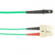Black Box Fiber Optic Duplex Patch Network Cable - 9.80 ft Fiber Optic Network Cable for Network Device - First End: 2 x SC Male Network - Second End: 2 x MT-RJ Male Network - 10 Gbit/s - Patch Cable - LSZH - 62.5/125 &micro;m - Green - TAA Compliant 
