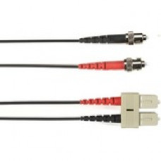 Black Box Fiber Optic Duplex Patch Network Cable - 9.84 ft Fiber Optic Network Cable for Network Device - First End: 2 x ST Male Network - Second End: 2 x SC Male Network - 10 Gbit/s - Patch Cable - 62.5/125 &micro;m - Black - TAA Compliant FOLZH62-00