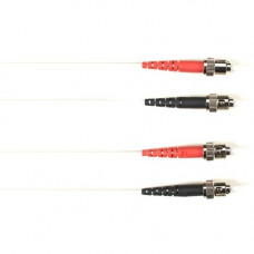 Black Box Fiber Optic Duplex Patch Network Cable - 9.80 ft Fiber Optic Network Cable for Network Device - First End: 2 x ST Male Network - Second End: 2 x ST Male Network - 10 Gbit/s - Patch Cable - LSZH - 62.5/125 &micro;m - White - TAA Compliant FOL