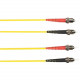 Black Box Fiber Optic Network Cable - 9.84 ft Fiber Optic Network Cable for Network Device - First End: 1 x ST Male Network - Second End: 1 x ST Male Network - 1 Gbit/s - Patch Cable - 62.5/125 &micro;m - Yellow - TAA Compliant FOLZH62-003M-STST-YL