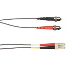 Black Box Fiber Optic Duplex Patch Network Cable - 32.81 ft Fiber Optic Network Cable for Network Device - First End: 2 x ST Male Network - Second End: 2 x LC Male Network - 1 Gbit/s - Patch Cable - 62.5/125 &micro;m - Gray - TAA Compliant FOLZH62-010