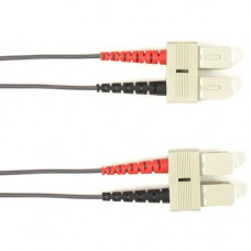 Black Box Fiber Optic Duplex Patch Network Cable - 19.70 ft Fiber Optic Network Cable for Network Device - First End: 2 x SC Male Network - Second End: 2 x SC Male Network - 10 Gbit/s - Patch Cable - OFNR - 50/125 &micro;m - Gray - TAA Compliant FOCMR