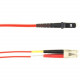 Black Box Fiber Optic Duplex Patch Network Cable - 16.40 ft Fiber Optic Network Cable for Network Device - First End: 2 x LC Male Network - Second End: 2 x MT-RJ Male Network - 10 Gbit/s - Patch Cable - LSZH - 62.5/125 &micro;m - Red - TAA Compliant F